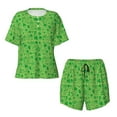 thumbnail image 4 of Kdxio St Patrick's Day Print Pajamas Sets for Women Short-Sleeved Pjs with Lounge Shorts Two Piece Sleepwear S-4XL, 4 of 9