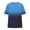 Blue, variant on Women's Plus Size Summer Tops Casual V Neck Blouse Gradient Short Sleeve Tops for Going Out