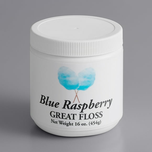 Great Western Great Floss Contenant de 1 lb Concentré de Sucre pour Barbe à Papa Framboise Bleue - 12/caisse