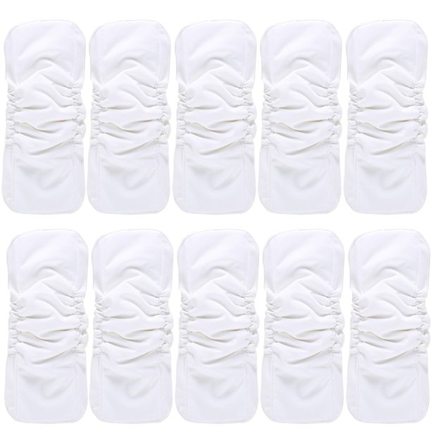 Paquete de 10 pañales de tela para bebés Cambio de pañales de bolsillo para recién nacidos Inserciones absorbentes, transpirables, cómodos, de viaje, forros suaves tipo 4 Kearding BA000359-04