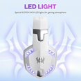 thumbnail image 2 of Gaming Headset G2000 Over-Ear with 50mm Drivers, Noise Cancelling Mic, LED Lights, White, Compatible with PC and Gamers!ZZ39, 2 of 5