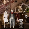 thumbnail image 4 of Decoración de Halloween Esqueleto Huesos aterradores Forma de calavera Fiesta humana, Esqueleto articulado aterrador Decoración de Halloween Fiesta de Halloween, 4 of 5