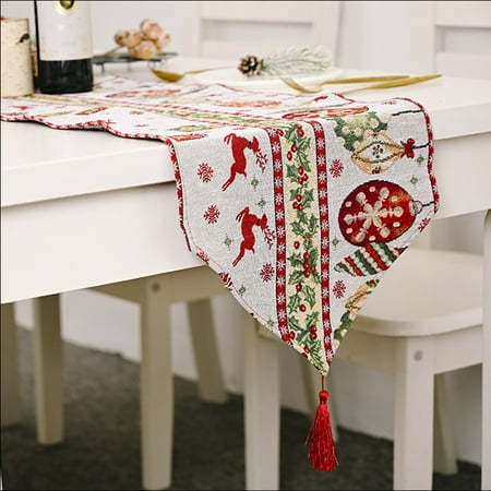 

〖Yilirongyumm〗 Table Cloth Woven Decoration Table Runner Christmas Table Gathering Table For Cloth Fabric Party Kitchen，Dining & Bar