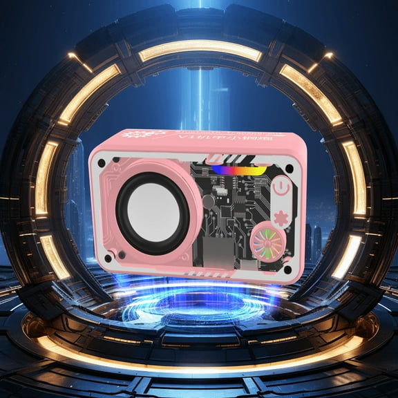 xjwjuw Transparent Bluetooth Speaker with RGB Lights and HIFI Stereo Sound, Wireless Portable Speaker with Long Battery Life and Device Connection, Stylish Gift for Party Home Office and Travel