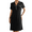 Black, variant on INNERSY Women's Nightgown Short Sleeve Button Down Soft V Neck Sleepshirt(M,Rose)
