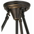 thumbnail image 2 of Meyda Tiffany 169905 Metro Fusion 3 Light 14" Wide Semi-Flush Bowl Ceiling Fixture - Brown, 2 of 7