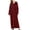 Burgundy, variant on Women's Flannel House Coat Long Sleeve Fuzzy Robes Hoodie Zipper Hooded Housecoat Soft Winter Long Robes Zip Up Housedress Bathrobe Grey Small
