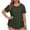Army Green, variant on YUGYXL Dressy Loose Short Sleeve Shirts for Women Crew Neck Basics Fit Plus Size Tshirts Irregular Sleeve Blouses White XXL