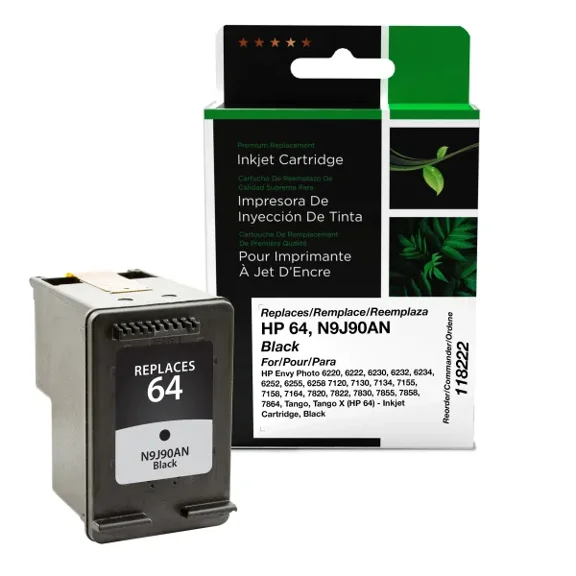 Remanufactured Clover Imaging Black Ink Cartridge compatible with HP 64 (N9J90AN)