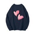 thumbnail image 3 of Valentines Sweatshirts for Women Cute Crew Neck Sweatshirt Heart Print Long Sleeve Shirt Fashion Trendy Outfits, 3 of 7