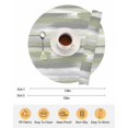 thumbnail image 6 of 13 Inch Round Placemats Set of 6, Sage Green Non Slip Heat Insulation PP Table Mats, Modern Abstract Grey Striped Art Washable Place Mats for Kitchen Dining Party Table Decor, 6 of 7