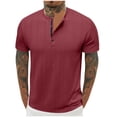 thumbnail image 1 of Styesk T-Shirts pour Homme Hommes Manches Courtes Musclé Robuste Basique Blouse de Couleur Unie T-Shirt Manches Courtes Col Rond Blouses Chemises, 1 of 6