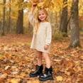 thumbnail image 4 of MAIHAN-QGirls Fashion Ankle Boots with Bowknot Soft Sole Winter Casual Shoes Side Zipper Comfortable Footwear for 3.5-10.5 Years(Black,13), 4 of 7