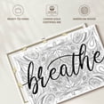 thumbnail image 6 of Elephant Stock Breathe Zen Pattern Wall Art - Horizontal Canvas Wall Art - Bathroom Wall Decor - Inspirational And Typography Canvas - White And Black Decor - 12" x 8", 6 of 8
