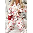 thumbnail image 2 of Women's White Christmas Pattern Long Sleeve Pajama Set | [ZhiHiMeRi] | (US 12-14)L, 2 of 12