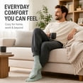 thumbnail image 2 of 5 Pairs Men's Wool Loop Socks, Winter Warm Thick Socks, Men's Outdoor Home Casual Socks fits all sizes 8-12, 2 of 9