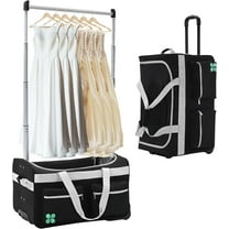 ABORON Dance Bag with Garment Rack, 27" Collapsible Costume Rolling Duffel Bag with Wheels for Competition, Shows, Performances, Travel Duffle Bag Luggage for Women and Men