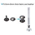 thumbnail image 4 of 20 Sets Leather Rivets Dim Gray 10mm Double Cap Brass Rivet Studs with Setting Tools, 4 of 5
