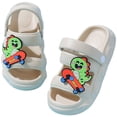 thumbnail image 5 of Ulanda Kids Summer Clogs Boys Girls Slide Sandals Adjustable Toddler Indoor Outdoor Slippers Children Beach Pool Shoes (Khaki, 11), 5 of 8