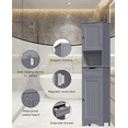 thumbnail image 5 of Aiho 67 " Bathroom Storage Cabinet with Adjustable Shelves, Kitchen Pantry with Drawer and Doors for Bathroom, Freestanding - White, 5 of 7