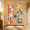 Brown Autumn Reverie-16.9 x 78.7 inches, variant on Window Film Blue Azure Bloom 23.6 x 35.4 inches Decorative Home Use