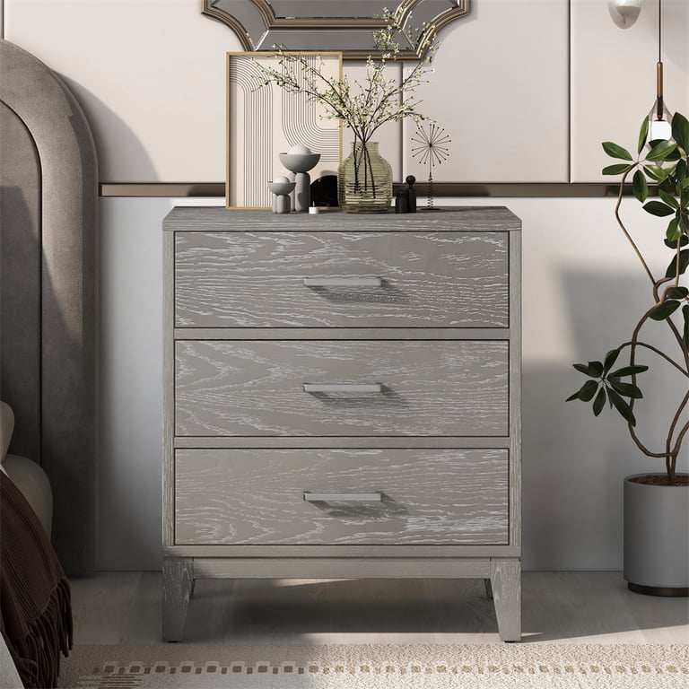 3 Drawer Dresser,Wood Cabinet ,Modern Concise Style Gray Wood Grain  Six-Drawer Dresser,Drawers with Tapered Legs and Smooth Gliding Drawers For  Lounge Room, Living Room, Bedroom,Kitchen,Dining Room - Walmart.com