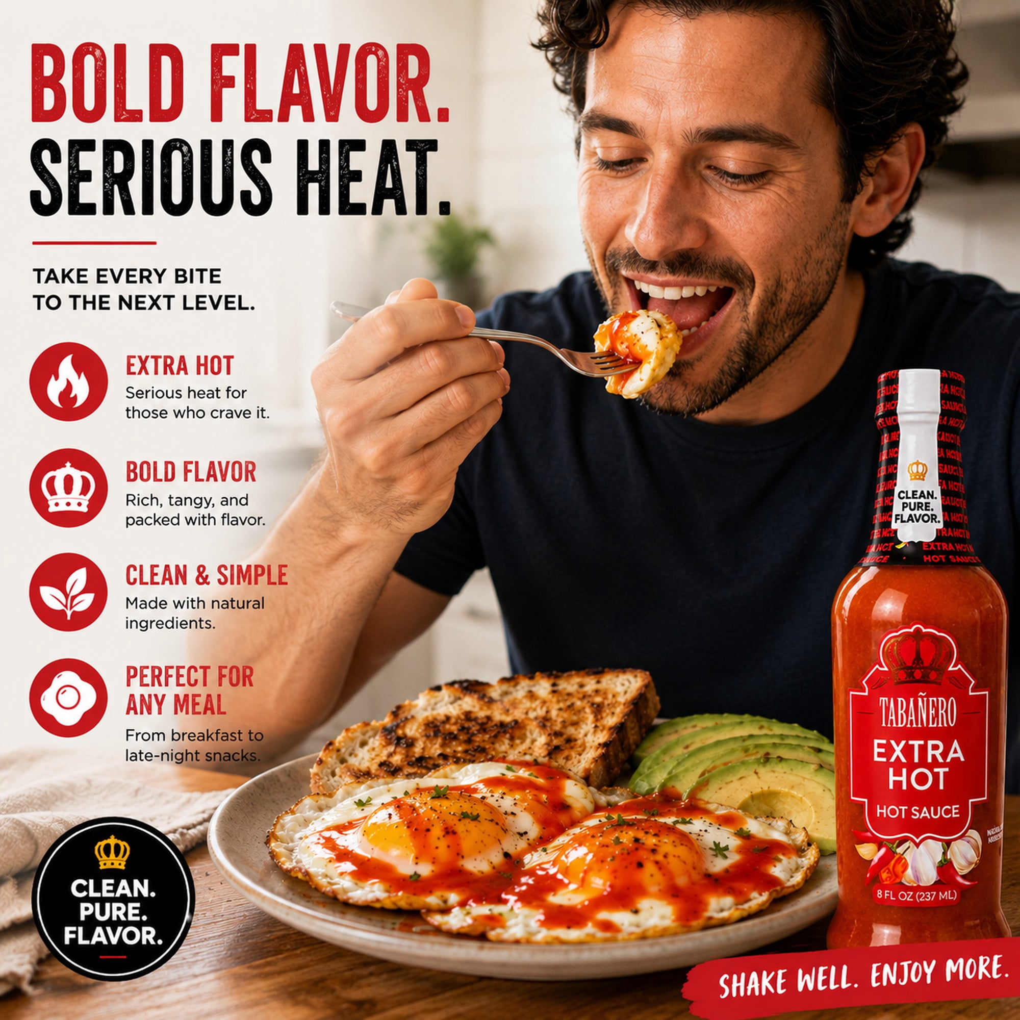 (2 pack) Tabanero Signature Heat Hot Sauce 8 fl oz