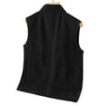 thumbnail image 4 of WTOBBY Winter Light Luxury Fashion Fleece Vest for Men, Sleeveless Waistcoat Jacket in Solid Color, Warm Casual Layering Piece for Cold Weather Style,Black L, 4 of 4