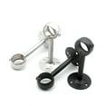 thumbnail image 3 of 2pcs Heavy Duty Curtain Rod Brackets Silver/Black Stainless Steel Holders Set, 3 of 11