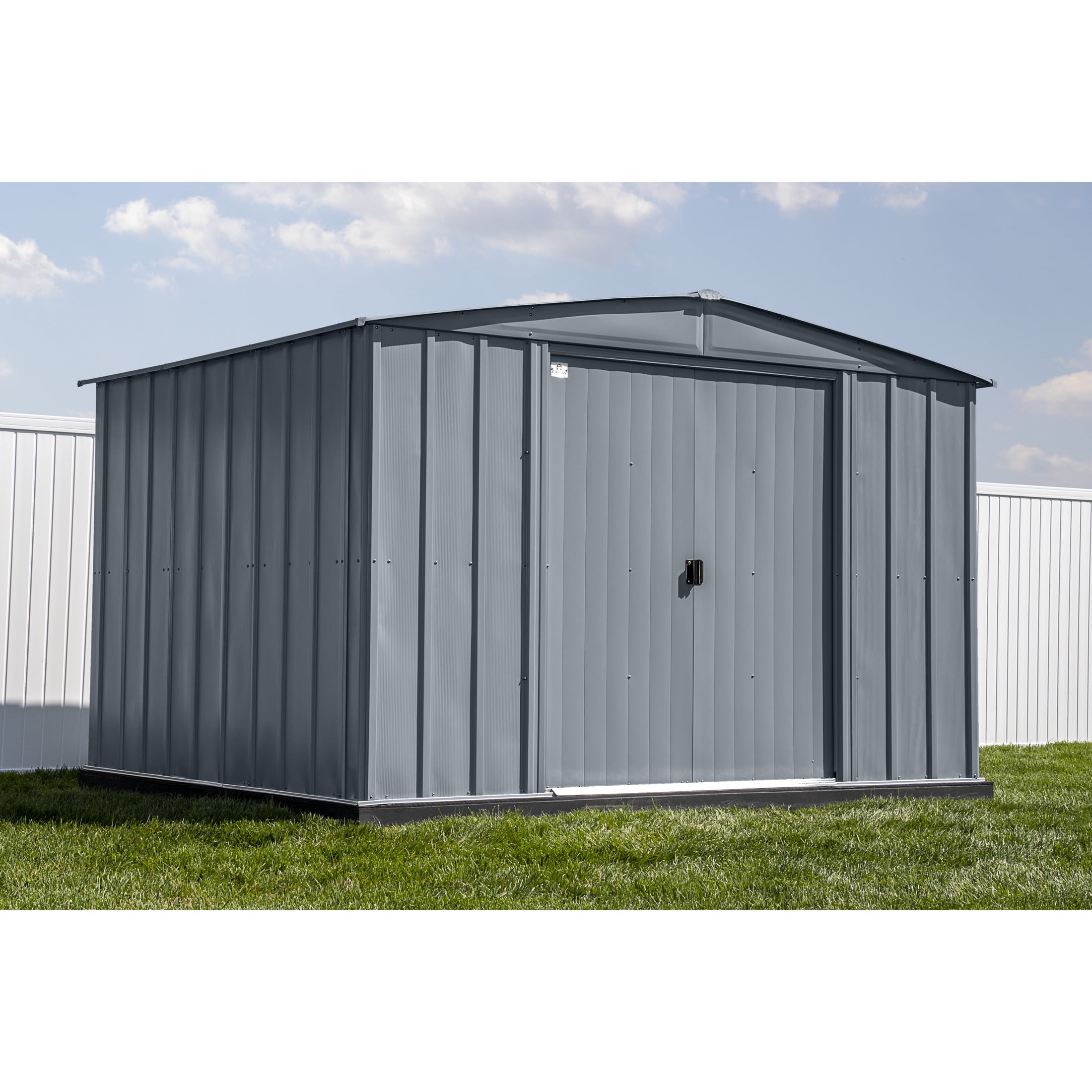 Arrow Classic 10 x 8 x 6 ft Charcoal Steel Storage Shed