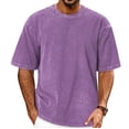 thumbnail image 1 of Camiseta Adorejoy Oversize Vintage Lavada para Hombre - Violeta, 1 of 9