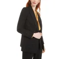 thumbnail image 3 of Bar III Women's Faux Double Breasted Windowpane Print Jacket Black Size 2, 3 of 3