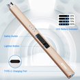 thumbnail image 3 of Electric Arc Windproof Lighter Flameless USB Rechargeable Lighter with Safety Lock for Candle BBQ Camping (Gold), 3 of 7