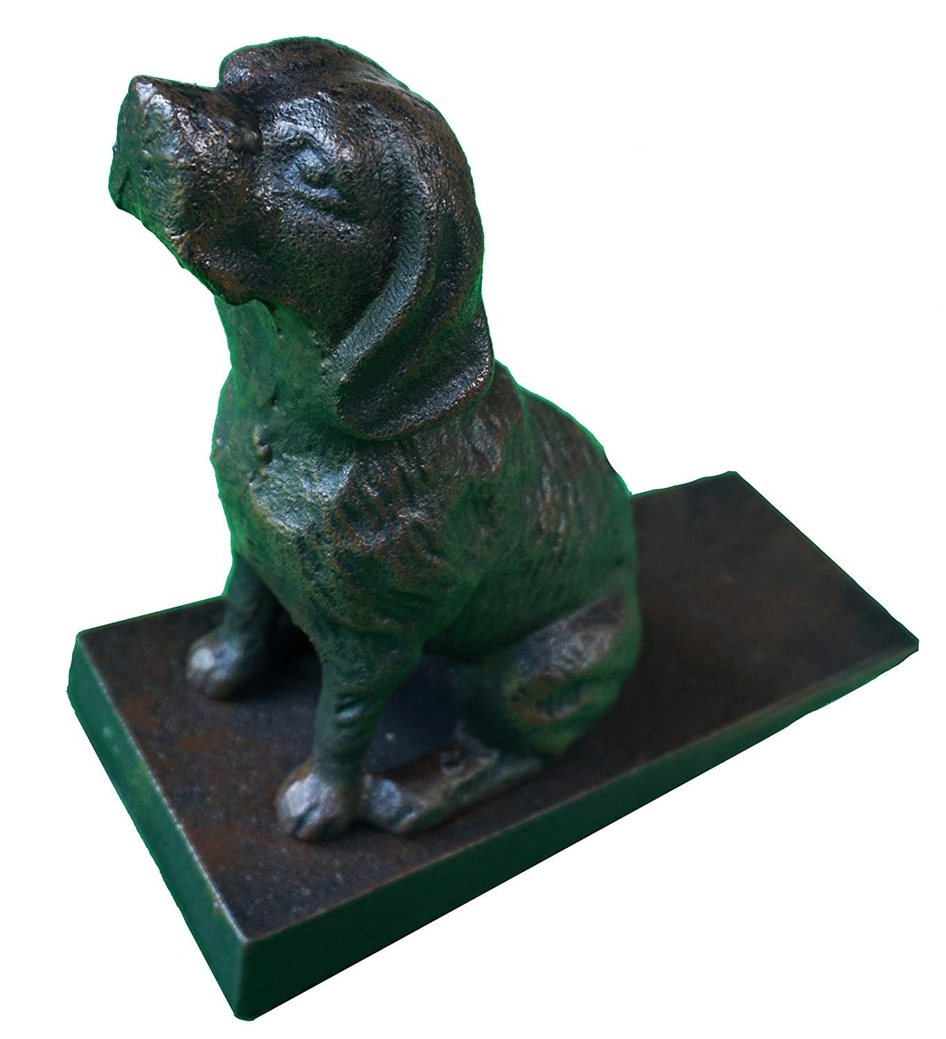 Lulu Decor Cast Iron Heavy Duty 6 lbs 9 oz Dog Door Stoppers with Base, Each Measures 7" H, 3.5" W and 8.25" L, Cute, Good Looking Dogs, Set of 2 Door stoppers