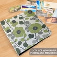 thumbnail image 4 of FORMRS 3 Ring Photo Album 4"x6" Self Adhesive Large Capacity PU Leather Cover, Retro Flower Print, 4 of 7