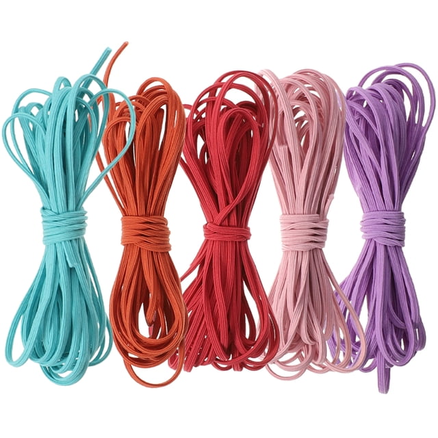 Miangastore Elastic String Rubber Band 5Pcs 197In Length 0.12In Width Orange