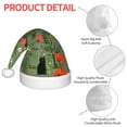 thumbnail image 4 of Haiem Botanical Garden With Cats Pattern Santa Hat Confortable Velvet Christmas Hat for Christmas Party Favors Fit for Adults and Kids, 4 of 6