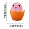 thumbnail image 3 of Figurita oscura de pollito oscura de Pascua brillante Mini estatua de pollito iluminada 2cm Decoración de jardín de plástico Relleno de huevos Adorno luminoso en oscuridad Colores variados Pieza única, 3 of 6