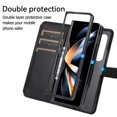 thumbnail image 2 of TECH CIRCLE Galaxy Z Fold 5 Case, Luxury Fashion PU Leather Shockproof Protective Case Magnetic with Shoulder/Wrist Strap Zipper S Pen Holder Wallet Cover for Samsung Galaxy Z Fold 5 7.6" 2023, Black, 2 of 6