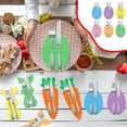 thumbnail image 2 of CoreLiving Easter Cutlery Holders Set of 6 Felt Tableware Bags, Bunny Shaped Utensil Sleeves for Knife Fork Spoon, Carrot Design Spring Kitchen Decor, Funny Money Holders for Cash Gifts, 2 of 7