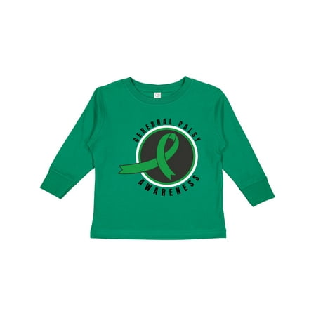 

Inktastic Cerebral Palsy Awareness Green Ribbon Badge Gift Toddler Boy or Toddler Girl Long Sleeve T-Shirt