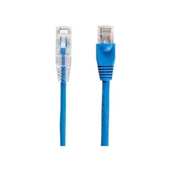 Black Box Slim-Net Cat.6a UTP Patch Network Cable 1ft Blue C6APC28-BL-01