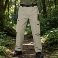 thumbnail image 2 of Domzest Men's Hiking Pants Lightweight Water Resistant Quick Dry Outdoor Pants for Fishing Travel Camping Khaki 2XL, 2 of 9