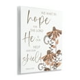 thumbnail image 3 of Stupell Industries He Is Our Help & Shield Floral Painting Unframed Art Print Wall Art, 11 x 14, 3 of 7
