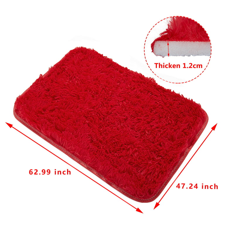 Wolala Home 2pcs Chefs Man Kitchen Rugs for Wood Floors Red Machine  Washable Non-Slip Kitchen Rug Sets (1'3x2'0+1'3x4'0)