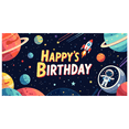 thumbnail image 3 of LUUFILx Happy 5th Birthday Space Theme Backdrop Galaxy Planets Rocket Decor Children Party Supplies Celebration Background Photography Banner, 3 of 8