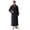 Dark Gray, variant on Fewfanhot Men’s Shawl Collar Fleece Bath Robe, Long Wrap‑Around House Robe with Self‑Tie Belt, Sleep Robe for Adult Men M‑XL