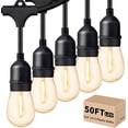 thumbnail image 1 of Cadena de luces LED para exteriores Svater de 50 m con 16 bombillas S14 de 1 W 2700 K, 1 of 9
