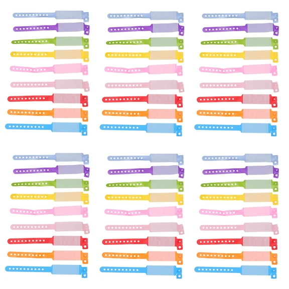 OFFIGAM 100pcs Children Safety Id Wristband, Pvc Anti Loss Children Bracelet Disposable Waterproof Kids Bracelet Wristbands, Random Color