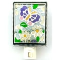 thumbnail image 2 of Butterfly & Flowers Stained Glass NightLight by Ganz, 2 of 2